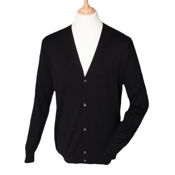 WMYC Men's Lightweight V Neck Cardigan (H722) Thumbnail